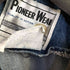 pioneer wear レザーカラー デニムロングコート メンズ US:42
