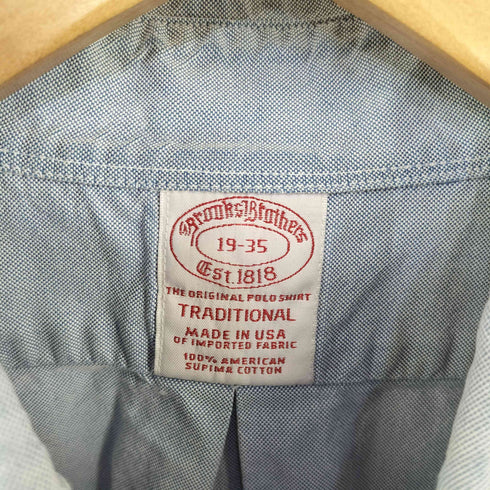 ブルックスブラザーズ BROOKS BROTHERS USA製 traditional スーピマコットン BDシャツ メンズ 19-35