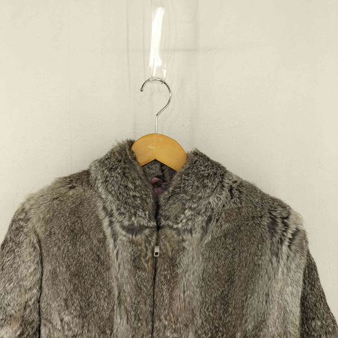 AshLeighs furworks クロップドファージャケット レディース