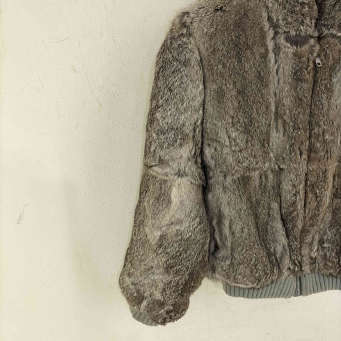 AshLeighs furworks クロップドファージャケット レディース