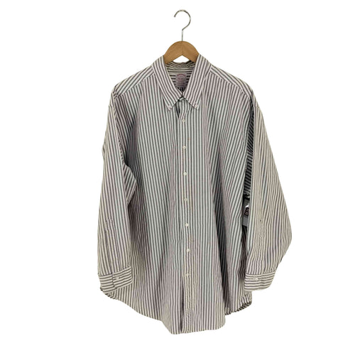 ブルックスブラザーズ BROOKS BROTHERS USA製 madison スーピマコットン ストライプ BDシャツ メンズ 19-35