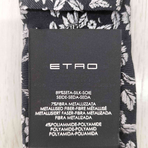 エトロ ETRO 花柄ナローネクタイ メンズ ONE SIZE
