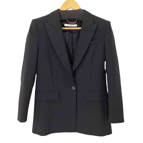 ジバンシィ GIVENCHY モヘヤ混 ウール テーラードジャケット レディース US:38