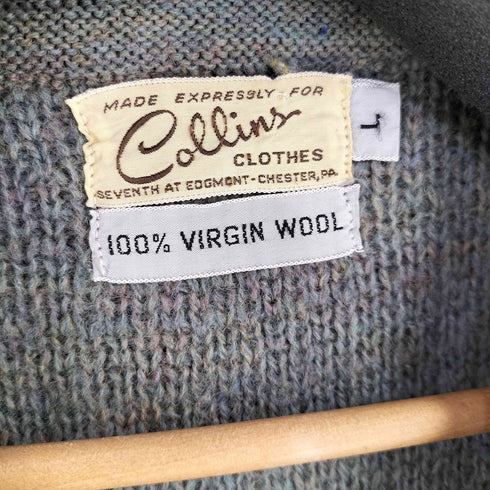 60s collin ウールニットカーディガン メンズ