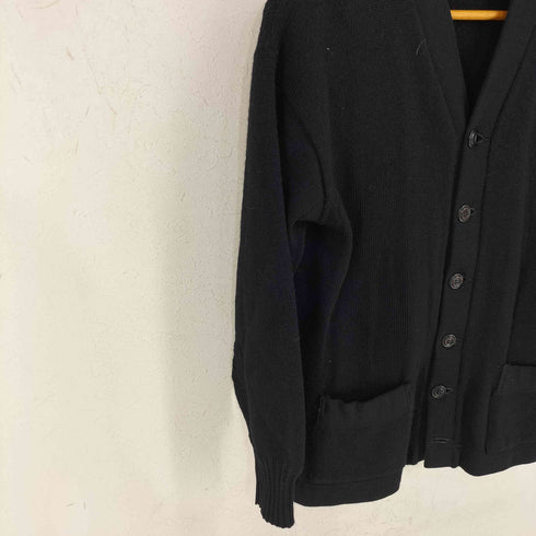 40~50s sandknit レタードカーディガン 樹脂ボタン メンズ