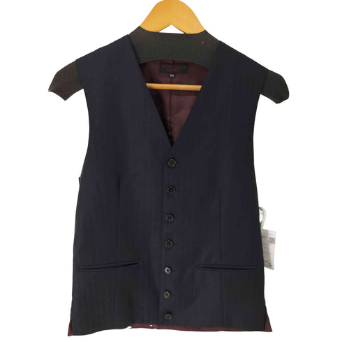 リーツテイラーザズー REATS TAILOR ZAZOUS ストライプ サテン切替 ベスト メンズ US:36