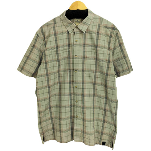 エルエルビーン L.L.Bean 00s ダブルポケット チェック半袖シャツ メンズ L