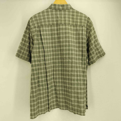 エルエルビーン L.L.Bean 00s リネン混 ポケット半袖チェックシャツ メンズ L