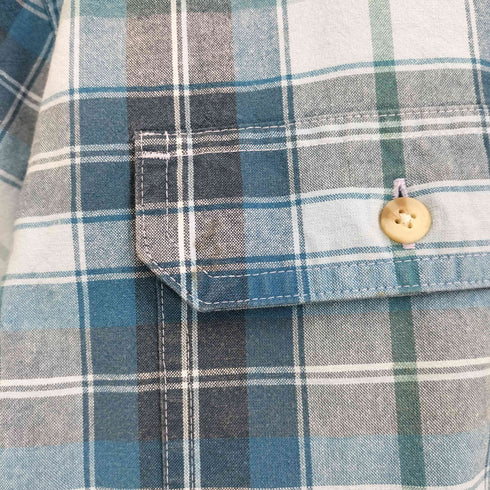エルエルビーン L.L.Bean 00s TRADITIONAL FIT ダブルポケット 半袖ポケットチェックシャツ メンズ L