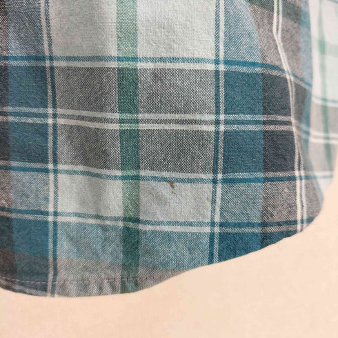 エルエルビーン L.L.Bean 00s TRADITIONAL FIT ダブルポケット 半袖ポケットチェックシャツ メンズ L