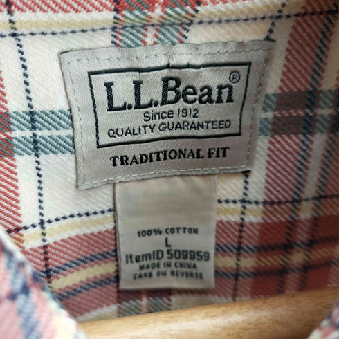 エルエルビーン L.L.Bean 00s TRADITIONAL FIT ダブルポケット 長袖チェックシャツ メンズ L