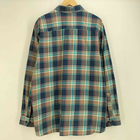 エルエルビーン L.L.Bean 00s SLIGHTLY FITTED マドラスチェック ダブルポケット長袖シャツ メンズ L