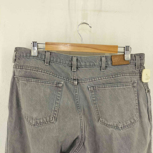 ランズエンド LANDS END USA製 ワイドストレートデニムパンツ 先染め メンズ 37