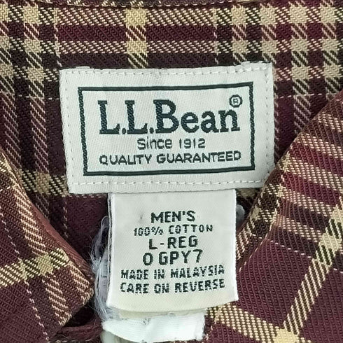 エルエルビーン L.L.Bean 00s マドラスチェック ボタンダウンチェックシャツ メンズ L