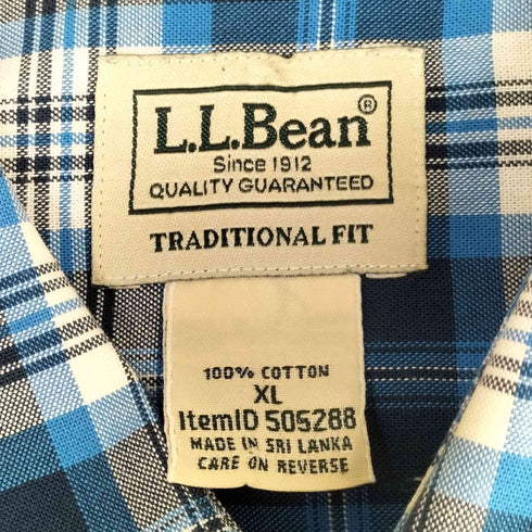 エルエルビーン L.L.Bean 00s TRADITIONAL FIT マドラスチェック ボタンダウンチェックシャツ メンズ XL