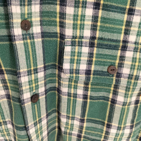 エルエルビーン L.L.Bean 00s マドラスチェック ダブルポケット フランネルシャツ メンズ XXL