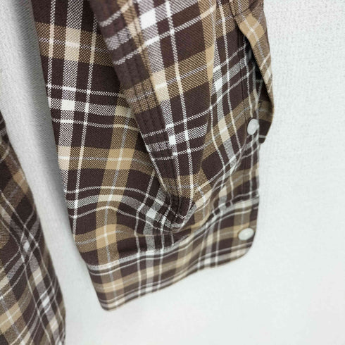 ティンバーランド Timberland ロゴ刺繍 マドラスチェックシャツ メンズ L