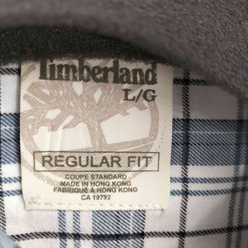 ティンバーランド Timberland REGULAR FIT ロゴ刺繍 ダブルポケットチェックシャツ メンズ L