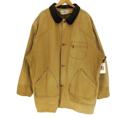 エルエルビーン L.L.Bean 80S USA製 Duck Hunting Jacket ダック ハンティング ジャケット カバーオール 隠しポケット 襟コーデュロイ メンズ import:XXL