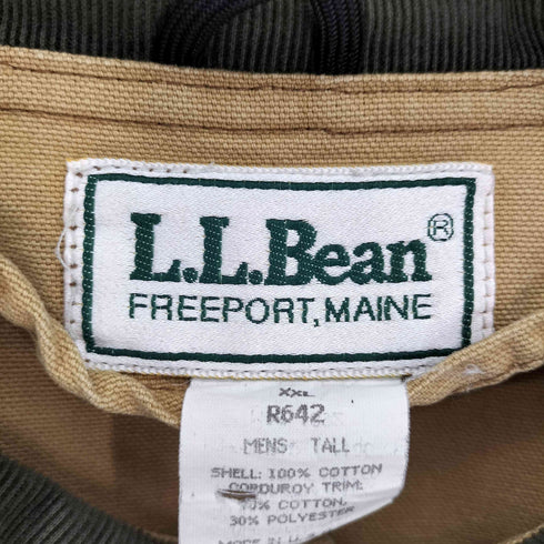 エルエルビーン L.L.Bean 80S USA製 Duck Hunting Jacket ダック ハンティング ジャケット カバーオール 隠しポケット 襟コーデュロイ メンズ import:XXL