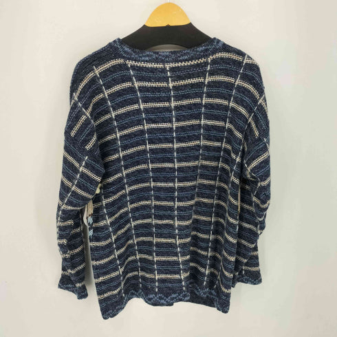 North Crest 90S ノーカラー 鹿柄 リネン混カーディガン レディース JPN:L