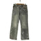 ザラ ZARA MID-RISE WIDE LEG SEQUIN FOIL JEANS レディース 32