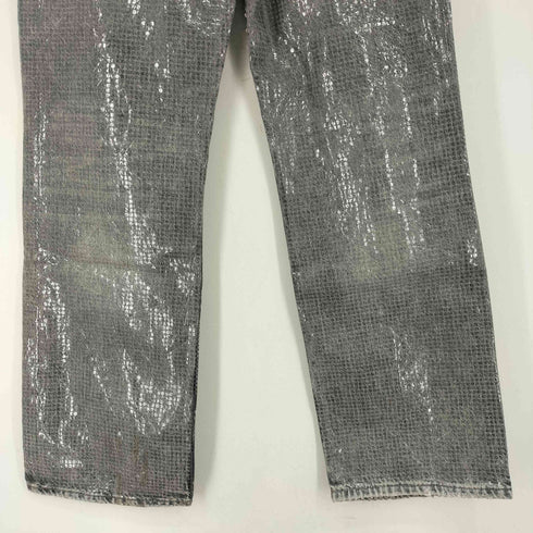ザラ ZARA MID-RISE WIDE LEG SEQUIN FOIL JEANS レディース 32