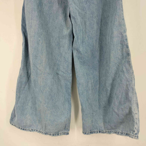 ザラ ZARA HIGH BRAIDED WAIST WIDE LEG JEANS レディース 36