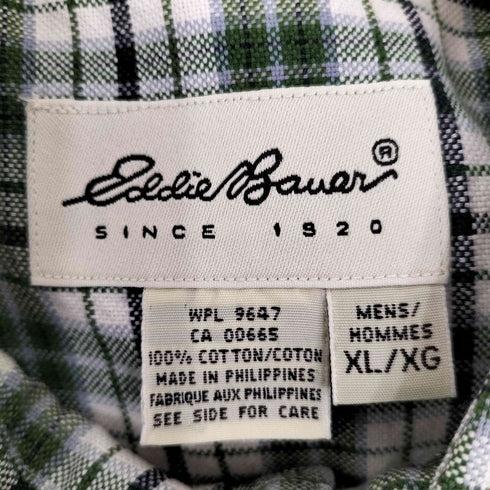 エディーバウアー Eddie Bauer 90-00s マドラスチェック ボタンダウンチェックシャツ メンズ XL