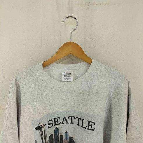ポートアンドカンパニー PORT and COMPANY 00s グラフィックプリント 霜降りスウェット SEATTLE メンズ import:XL