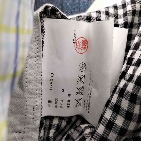 ブラックコムデギャルソン BLACK COMME des GARCONS 12ss ギンガムチェック ウールギャバ バルーンパンツ メンズ M