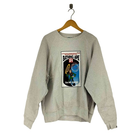 アベイシングエイプ A BATHING APE RELAXED FIT CREWNECK メンズ JPN:L