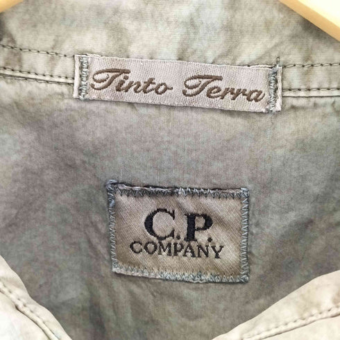 シーピーカンパニー C.P.COMPANY イタリア製 コットンナイロン Tinto Terra ガーメントダイ ボタンダウンシャツ メンズ 42