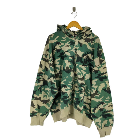 アベイシングエイプ A BATHING APE Woodland Camo Loose Fit Full Zip Hoody メンズ 2XL