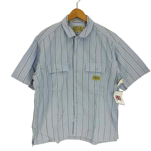 スミス SMITH’S ストライプ 開襟 オープンカラー 半袖 ワーク シャツ メンズ import:M