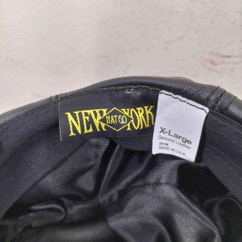 ニューヨークハット NEWYORK HAT&CAP CO. USA製 レザーキャスケット メンズ XL