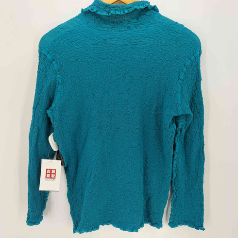 イッセイミヤケミー ISSEY MIYAKE me 23AW カリフラワーシャツ ターコイズ レディース