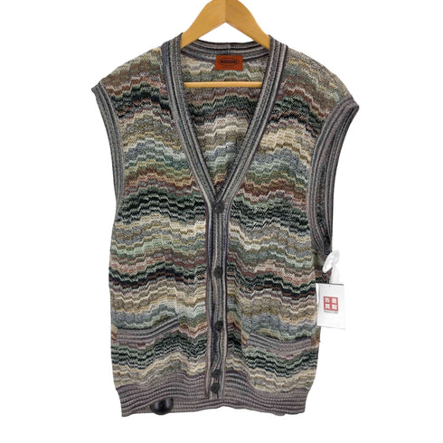 ミッソーニ MISSONI 総柄 Vネック ベスト メンズ