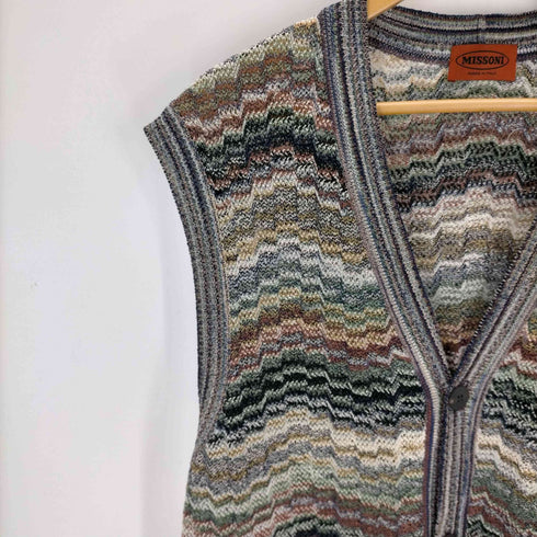 ミッソーニ MISSONI 総柄 Vネック ベスト メンズ