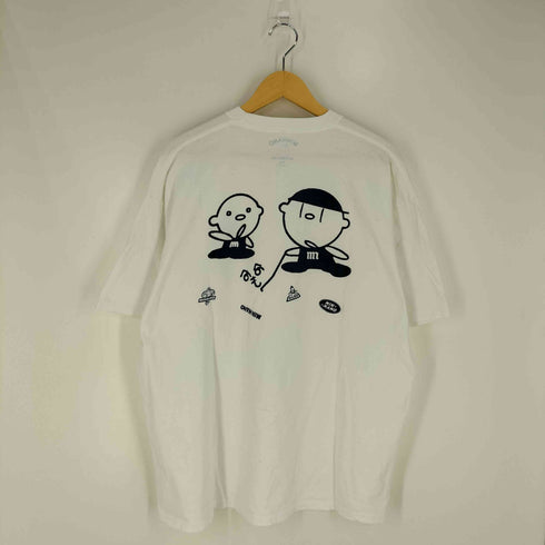 ミンナノ MIN-NANO TUFF COTTON 両面プリント クルーネック Tシャツ メンズ import:XL