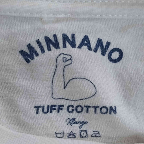 ミンナノ MIN-NANO TUFF COTTON 両面プリント クルーネック Tシャツ メンズ import:XL