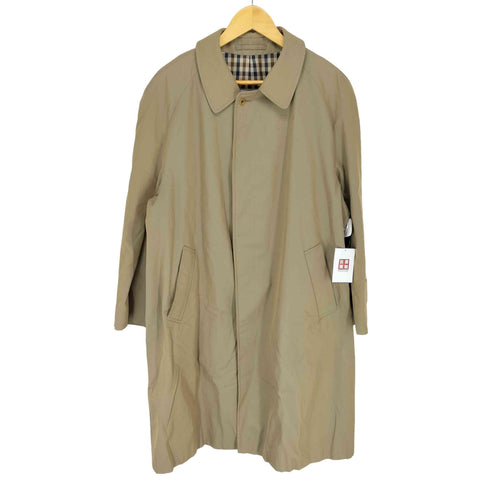 アクアスキュータム AQUASCUTUM MADE IN ENGLAND 裏地チェックステンカラーコート メンズ