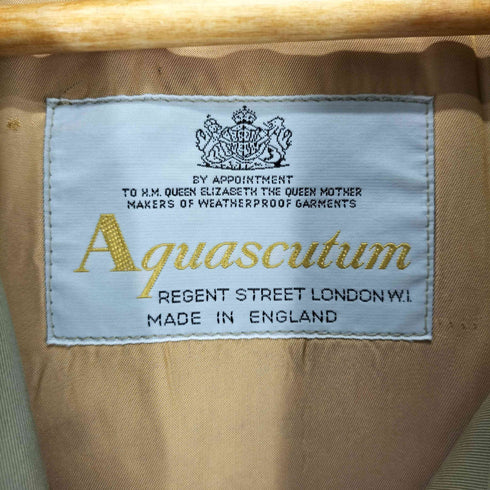 アクアスキュータム AQUASCUTUM MADE IN ENGLAND ライナー付き ステンカラーコート メンズ