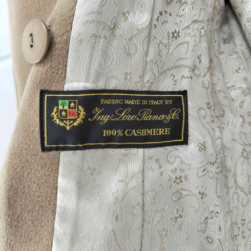 ロロピアーナ Loro Piana 裏地ペイズリー柄 CASHMERE 100 チェスターコート レディース