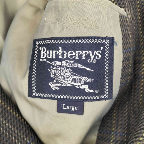 バーバリーズ BURBERRYS クルミボタン チェック柄 テーラードジャケット メンズ JPN:L