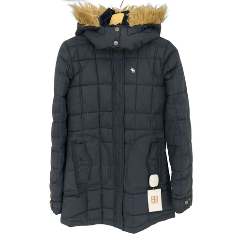アバクロンビーアンドフィッチ Abercrombie & Fitch ファー フーデット ダウンジャケット レディース JPN:S