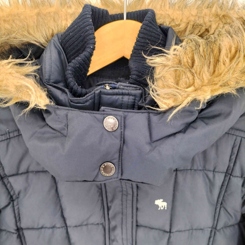 アバクロンビーアンドフィッチ Abercrombie & Fitch ファー フーデット ダウンジャケット レディース JPN:S