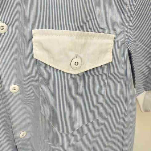 ディーゼル DIESEL 00S カラーブロック切替 ストライプ S/S シャツ レディース import:S