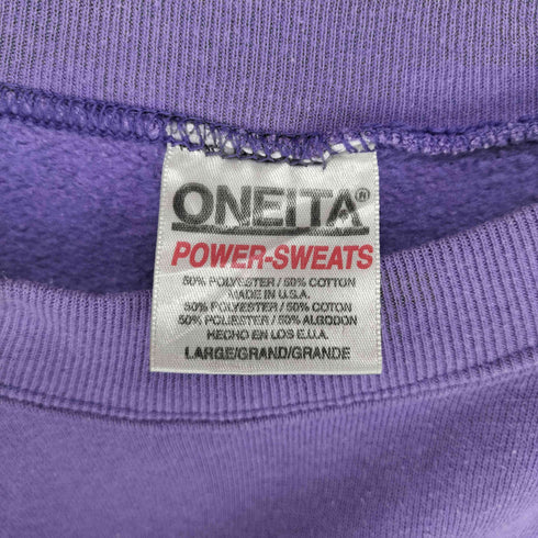 オニータ ONEITA 80-90s MADE IN USA HAPPY HOLIDAYS フロント刺繍スウェット メンズ JPN:L