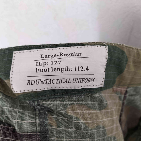 BDU TACTICAL UNIFORM リップストップカモ柄カーゴパンツ メンズ JPN:L